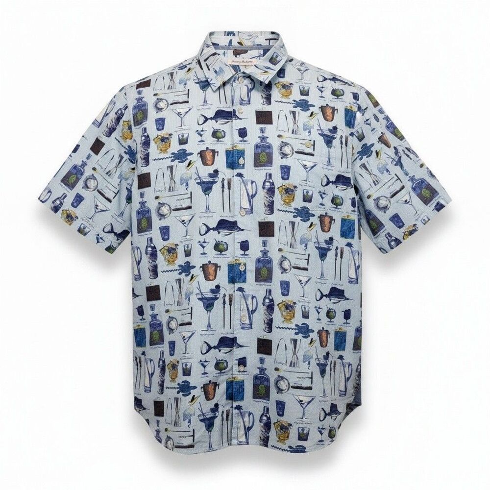 Tommy Bahama Well Stocked Shirt Mens 2XLT Short Sleeve Button Up